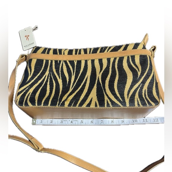Ricardo Beverly Hills purse shoulder bag zebra print NWT adjustable strap - Picture 10 of 13